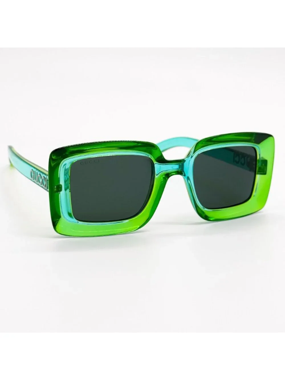 NEW Gucci Square Green Women Sunglasses GG1718S 003